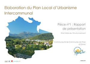 CCPO Rapport de présentation Etat Initial de l’Environnement Communauté de Communes du Pays d’Olmes MARS 2019