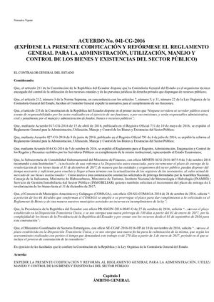 Reglamento De Bienes Sector Publico Reforma 2018