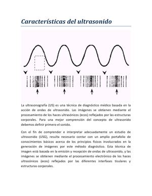 Características Del Ultrasonido