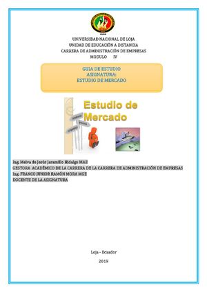 Guia De Estudio Estudio De Mercado