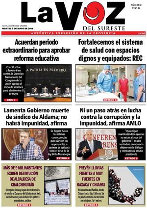 Diario la Voz del Sureste 07/05/2019