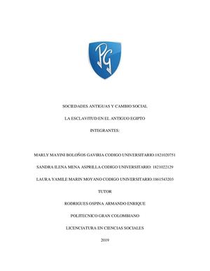 La Esclavitud En El Antiguo Egipto