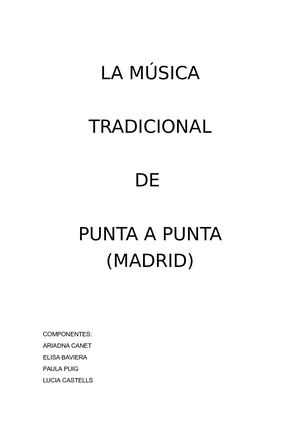 La música tradicional de punta a punta (MADRID)