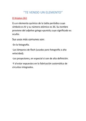 Te Vendo Un Elemento