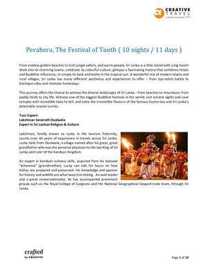 Perahera The Festival Of Tooth