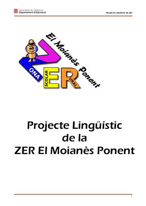 Projecte Lingüístic Zer Moianes Ponent