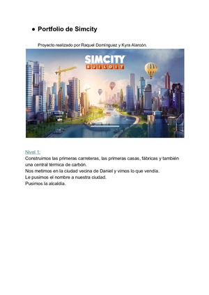 Copia De Portfolio Sim City Raquel Y Kyra, 3º A (1)
