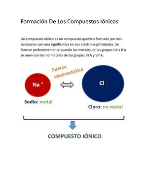 Formación De Los Compuestos Iónicos