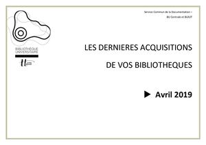 Nouveautés de la BU centrale et de la BU IUT