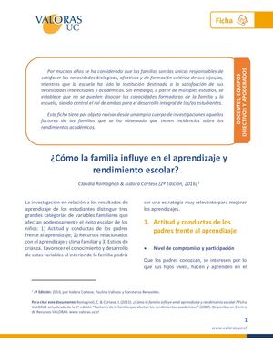 Como La Familia Influye En El Aprendizaje Y Rendimiento (1)