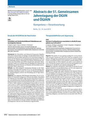 16 Abstracts Der 51. Gemeinsamen Jahrestagung Der DGIIN Und ÖGIAIN