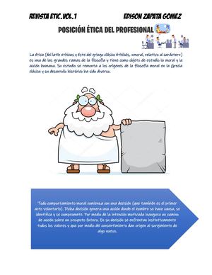 Revista Posición ÉTica Del Profesional
