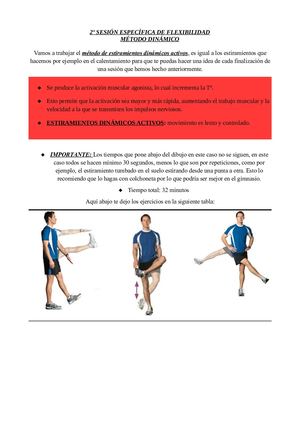 2º Sesión De Flexibilidad