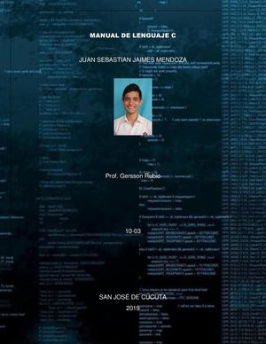 Manual De Lenguaje C Juan Sebastián Jaimes Mendoza