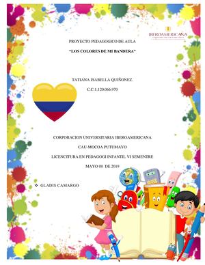 PROYECTO DE AULA "LOS COLORES DE MI BANDERA
