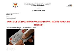 CONSEJOS PARA EVITAR EL ROBO EN INTERNET