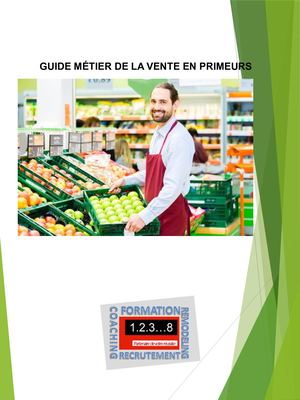 Guide métier de la vente primeurs