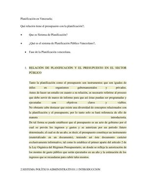 Revista Planificación En Venezuela