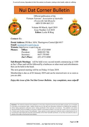 02 Nui Dat Bulletin March, April 2019