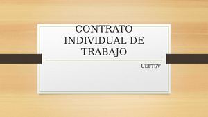 Contrato Individual De Trabajo
