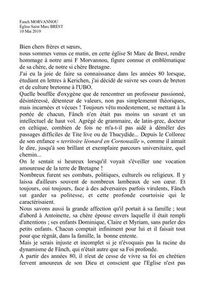 Fbis-209.03 - Homélie du Père Claude Caill funérailles Fañch Morvannou