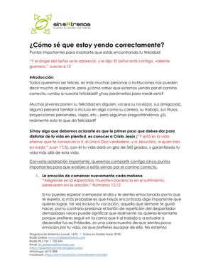 007 Como Se Que Estoy Yendo Correctamente Sin Extremos