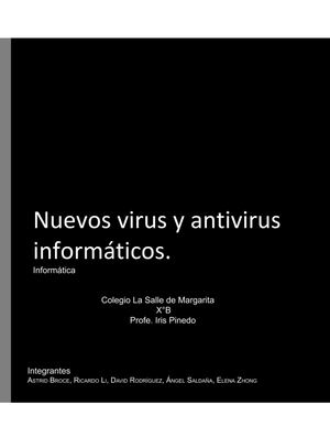 Nuevos virus y antivirus informáticos