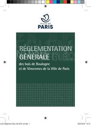 Règlement des bois de Paris