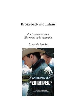 Annie Proulx El Secreto De La Montaña