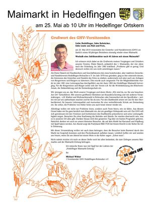 Maimarkt Zeitung Hedelfingen 2019