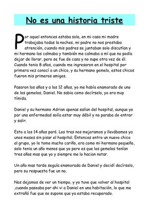 No es una historia triste