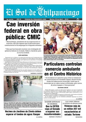 El Sol De Chilpancingo - 30 Abril  2019