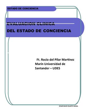 Evaluacion Clinica Del Estado De Conciencia