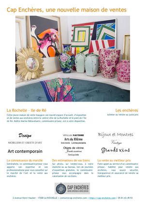 PLAQUETTE CAP ENCHERES