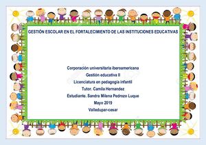 Gestión Escolar En El Fortalecimiento De Las Instituciones Educativas