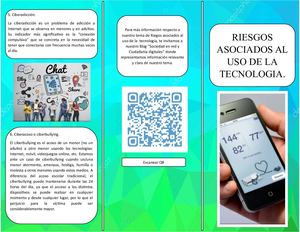 Triptico De Los Riegos Asociados A La Tecnologia