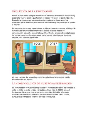Trabajo Evolucion De La Tecnologia