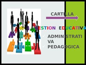 Cartilla De Gestion Administrativa Y Pedagogica