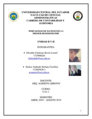 Primer Hemisemestre Elizalde Leonel; Suarez Stefany