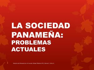 Problemas Sociales de Panamá