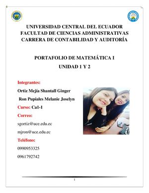 Portafolio De Matematica 1 Y 2