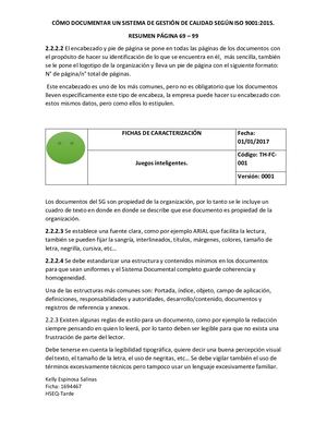 Como Documentar Un Sistema De Gestión (Resumen)