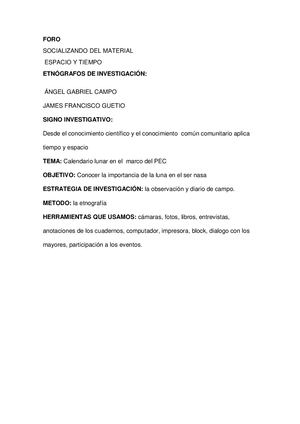 Foro De Ciencias Sociales