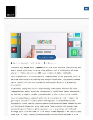 How To Optimize Your Press Release The Right Way