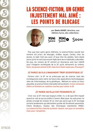 Syros La SF, Un Genre Injustement Mal Aimé.