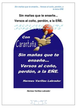 Sin Mañas Que Te Enseñe Versos Al Coño, Perdón, A La Eñe