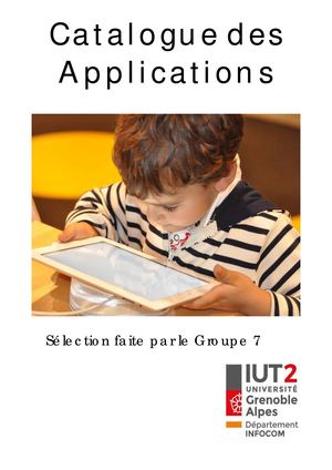 Catalogue Des Applications Groupe 7