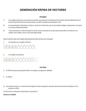 1 Generación Rápida De Vectores