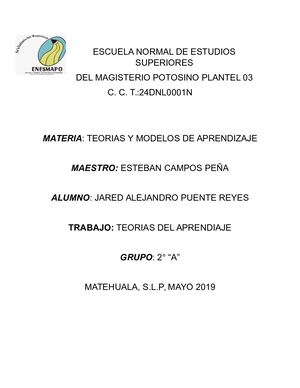 Teorias Del Aprendizaje jared Puente