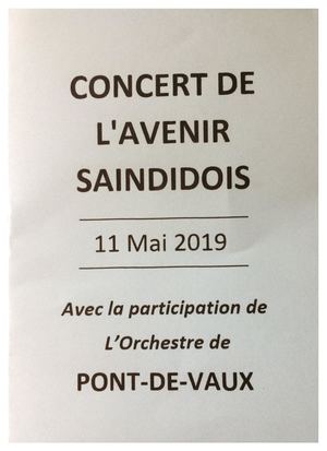 Programme 11 Mai 2019 à Saint Didier d’Aussiat